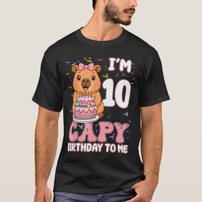 Camiseta 10 Years Old Capy Birthday To Me 10th Birthday Cap (Frente)