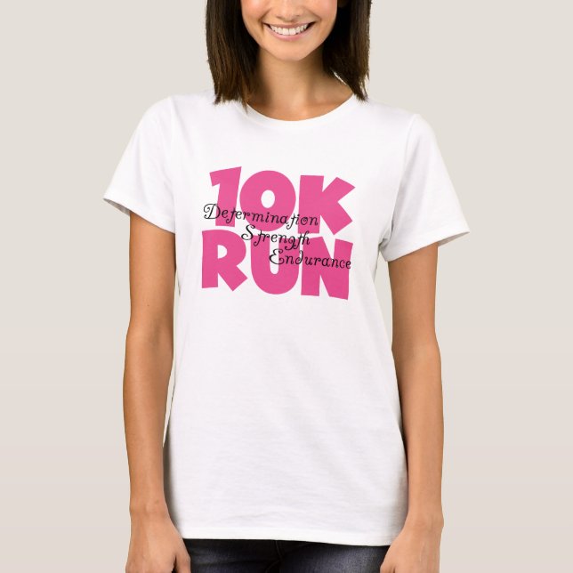Camiseta 10K Executar Rosa (Frente)