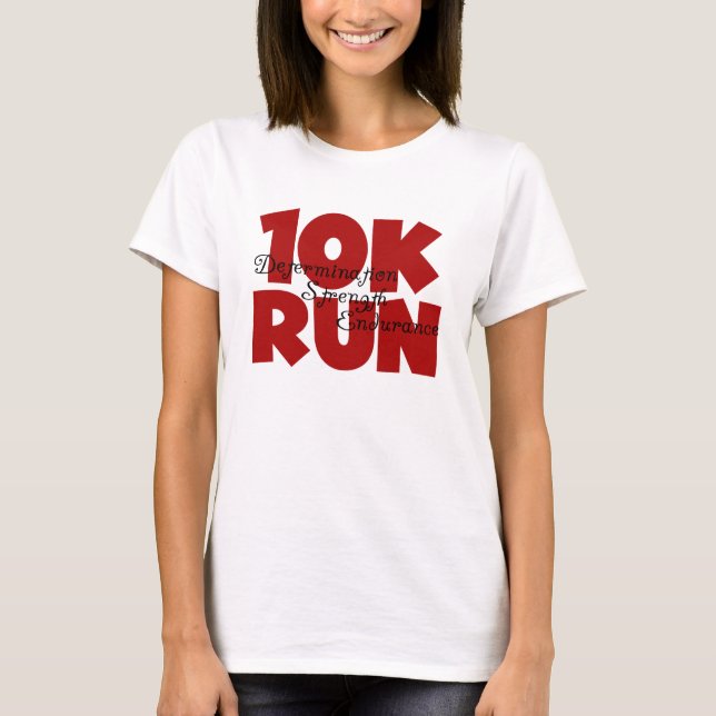 Camiseta 10K Executar Vermelho (Frente)