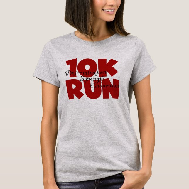 Camiseta 10K Executar Vermelho (Frente)