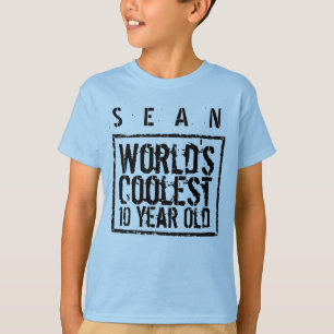 Camiseta 10o A criança de 10 anos a mais fresca A07 do