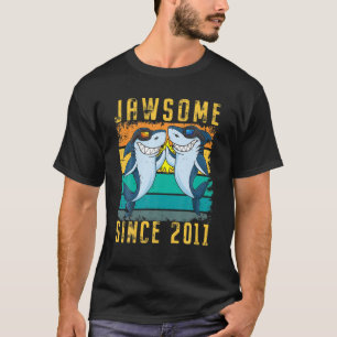 Camiseta 10O Aniversário Do Tubarão De 10 Anos Desde 2011