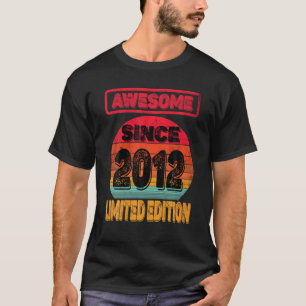 Camiseta 10O Awesfria De Aniversário Desde 2012 Edição L