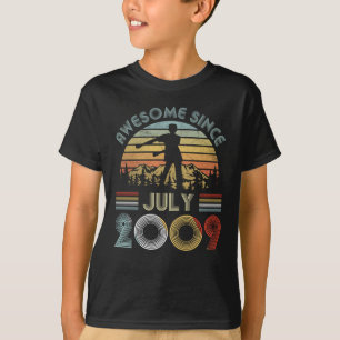 Camiseta 10o O aniversário menino Floss do julho de 2009