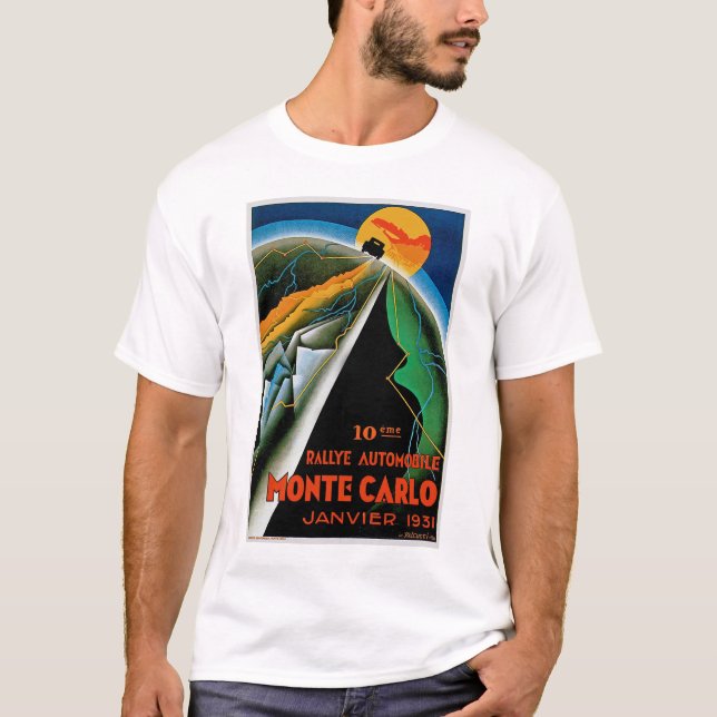 Camiseta 10o Reunião de Monte - Carlo do automóvel (Frente)