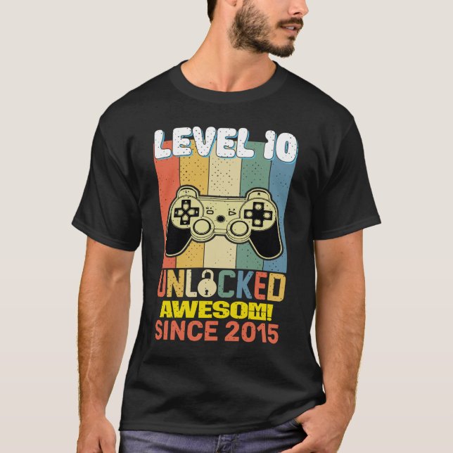 Camiseta 10th Birthday Gamer 10 Year Old Funny Bday Boy Nin (Frente)