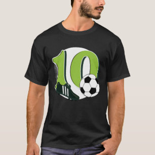 Camiseta 10th Birthday Soccer Big Number 10 Year Old Boy Gi