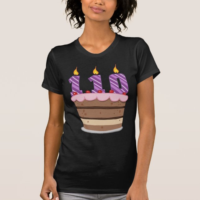 Camiseta 110 anos no Bolo de Aniversário (Frente)