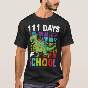 Camiseta 111.º Dia de Professora Escolar 111 Dias Mais Inte