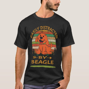 Camiseta 111 Facilmente Distraído Por Beagle