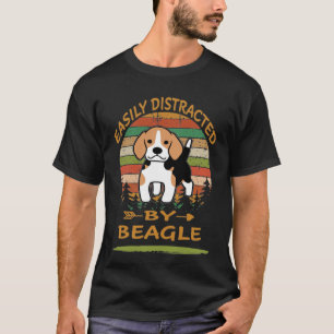 Camiseta 116 Distraído Facilmente Por Beagle