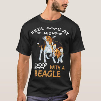 Camiseta 116 Sinta-se Seguro à Noite Durma Com Um Beagle