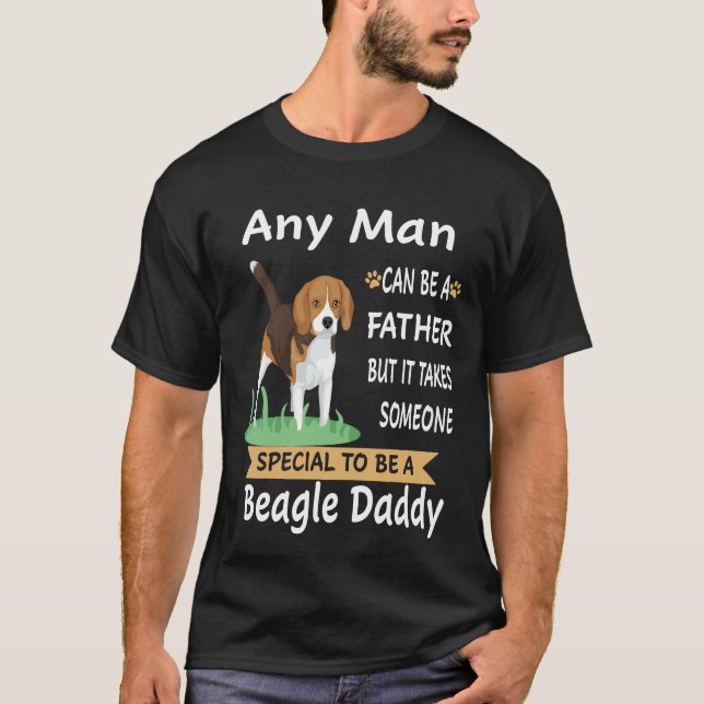 Camiseta 117 Qualquer Homem Beagle Papai (Frente)
