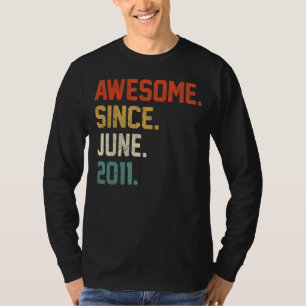 Camiseta 11 Aniversário De 11 Anos De Idade Incrível Desde 