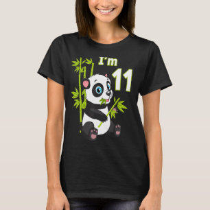 Camiseta 11 Aniversário De 11 Anos Festa Animal Panda 3