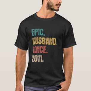 Camiseta 11 Aniversário De Casamento Para O Marido Epic Des