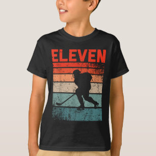 Camiseta 11 Aniversário De Hóquei No Gelo De 11 Anos