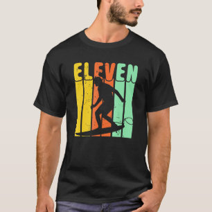 Camiseta 11 Aniversário De Surfe A Virar 11 Crianças De S
