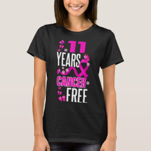 Camiseta 11 anos de câncer para conscientização sobre o cân