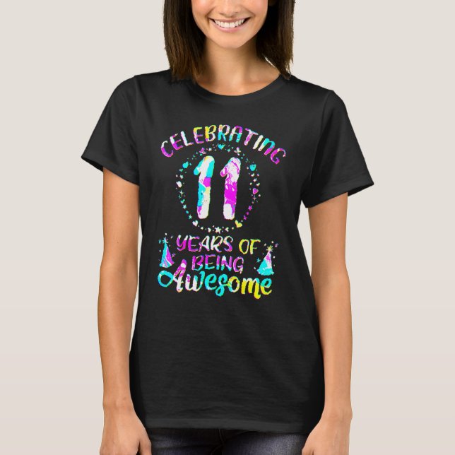 Camiseta 11 Anos De Estar Incrível Aos 11 Anos De 11 Birthd (Frente)