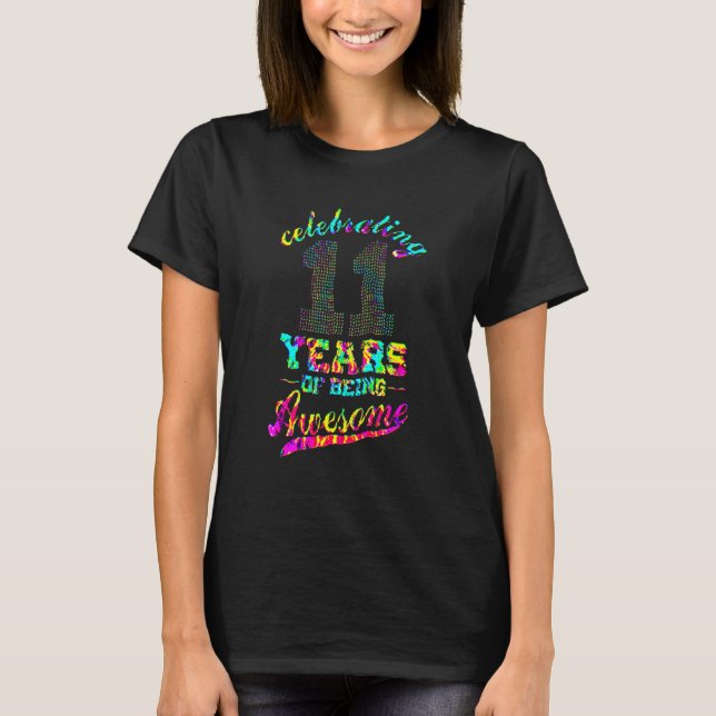 Camiseta 11 Anos De Estar Incrível Aos 11 Anos De 11 Birthd (Frente)