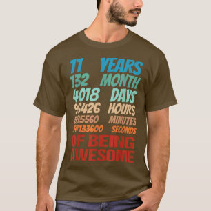 Camiseta 11 anos de idade, 11 rua de aniversário, 11 de ani