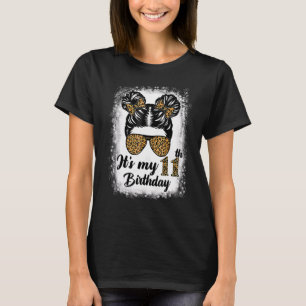 Camiseta 11 anos de idade Menina de Arma Leopardo É a minha