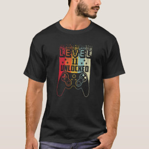 Camiseta 11 anos de idade Nível 11 11 de Aniversário Desblo