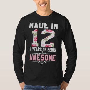 Camiseta 11 anos feito em 2012, dia de aniversário de 11 pa