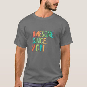 Camiseta 11 anos Garota Velha Decoração Floral Engraçada Es