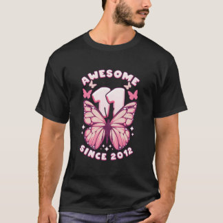 Camiseta 11 Awesome Since 2012 Butterflies