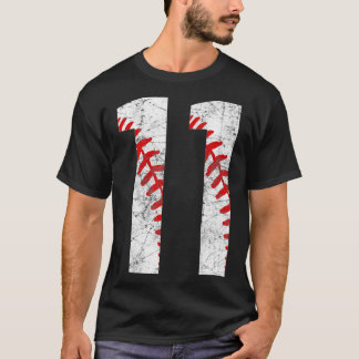 Camiseta 11 Birthday Baseball Grande Número Onze 11 Anos O