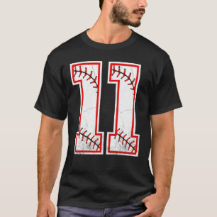 Camiseta 11 Birthday Boy Baseball De 11 Anos Pl Baseball