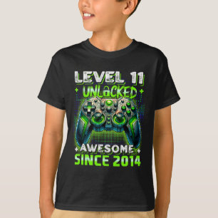 Camiseta 11 Birthday Boy Level 11 Gamer 11 Year Video Gam