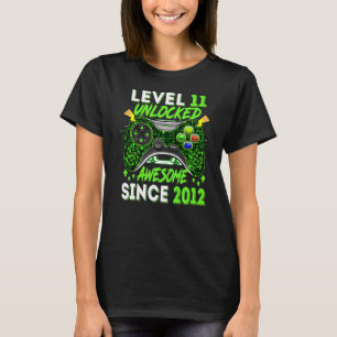 Camiseta 11 Birthday Boys Level 11 Desbloqueado Incrível 20