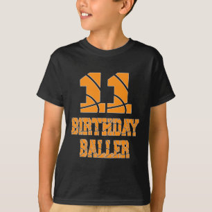 Camiseta 11 Birthday Byller Boy 11 Anos de idade Bysketbyll