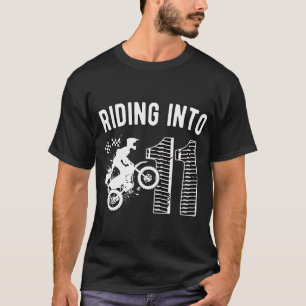 Camiseta 11 Birthday Dirt Bike Party Motocross Eleven Yea