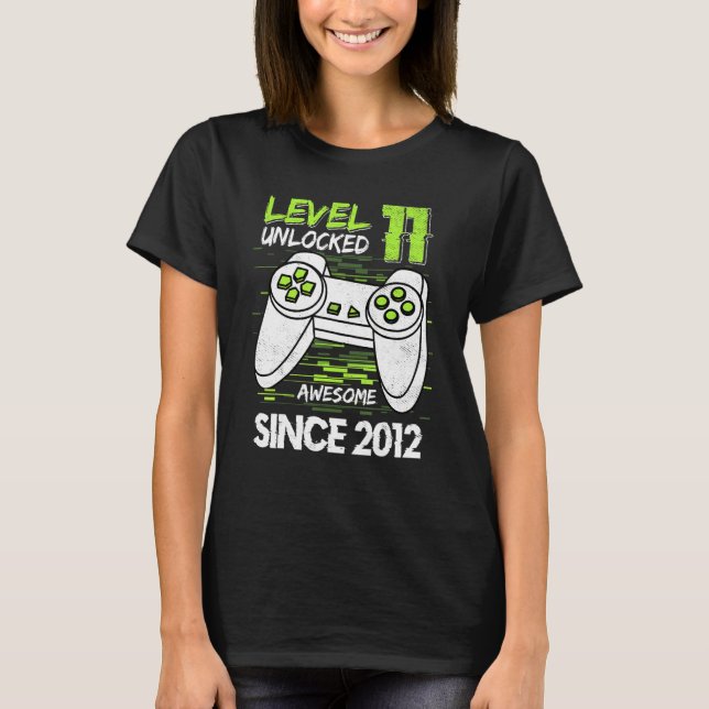 Camiseta 11 Birthday Gift Level 11 (Presente de aniversário (Frente)