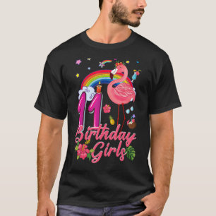 Camiseta 11 Birthday Girls Flamingo, 11 Anos, Tropical