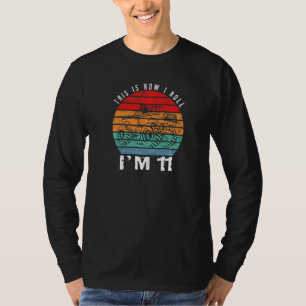 Camiseta 11 Birthday Monster Truck 11 Anos Vintage