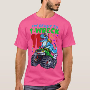 Camiseta 11 Birthday Monster Truck T Rex