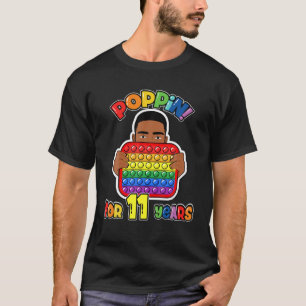 Camiseta 11 Birthday Pop It Fidget Boy African American