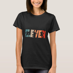 Camiseta 11 Birthday Retro Bysketbyll 11 Anos Old Boy Gi