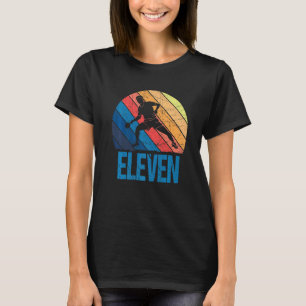 Camiseta 11 Birthday Retro Mesa Tênis 11 Anos
