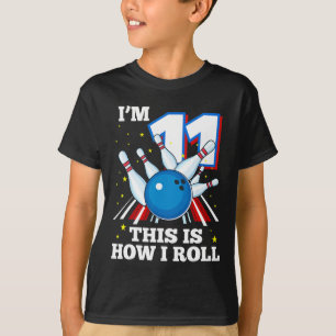 Camiseta 11 Boliche de aniversário Tenho 11 anos É assim qu