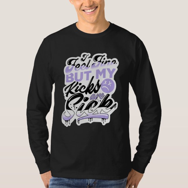 Camiseta 11 Calçados De Tee Violeta Baixo Pura, Eu Me Sinto (Frente)