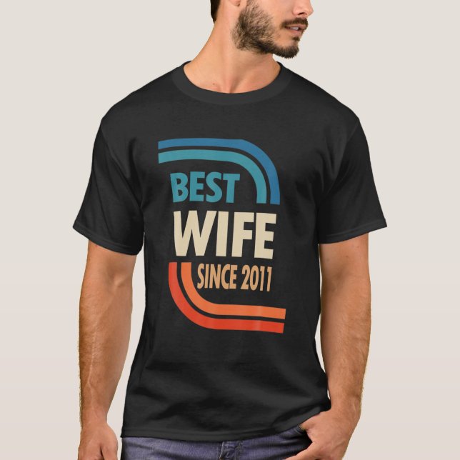 Camiseta 11 Casamento De Aniversário Para Ela - Melhor Espo (Frente)