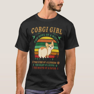 Camiseta 11 Corgi Girl Lioness Hippie Sailor