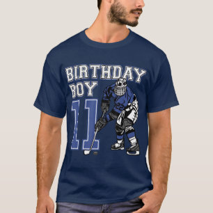 Camiseta 11 de Festa de aniversário de Hóquei no Gelo com 1