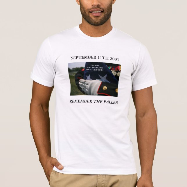 CAMISETA 11 DE SETEMBRO DE 2001 LEMBRA-SE DA QUEDA (Frente)